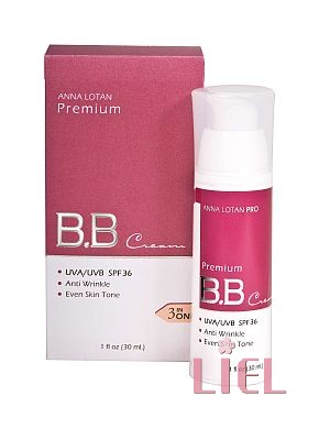 אנה לוטן B.B פרימיום קרם SPF36לחות ליום ומייק-אפ מושלם